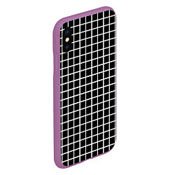Чехол iPhone XS Max матовый Клечатая, цвет: 3D-фиолетовый — фото 2