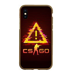 Чехол iPhone XS Max матовый CS:GO, цвет: 3D-коричневый