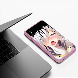 Чехол iPhone XS Max матовый AHEGAO, цвет: 3D-розовый — фото 2