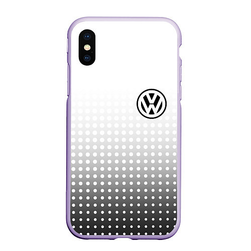 Чехол iPhone XS Max матовый Volkswagen / 3D-Светло-сиреневый – фото 1