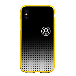 Чехол iPhone XS Max матовый Volkswagen, цвет: 3D-желтый