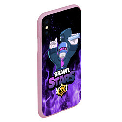 Чехол iPhone XS Max матовый Brawl Stars DJ Frank, цвет: 3D-розовый — фото 2