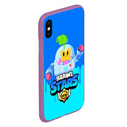 Чехол iPhone XS Max матовый Brawl Stars SPROUT, цвет: 3D-фиолетовый — фото 2