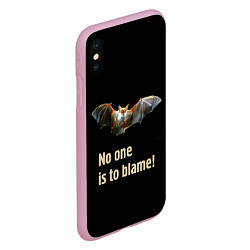 Чехол iPhone XS Max матовый Никто не виноват!, цвет: 3D-розовый — фото 2