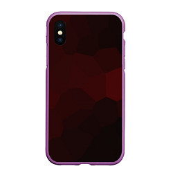 Чехол iPhone XS Max матовый Пикси кристаллы, цвет: 3D-фиолетовый