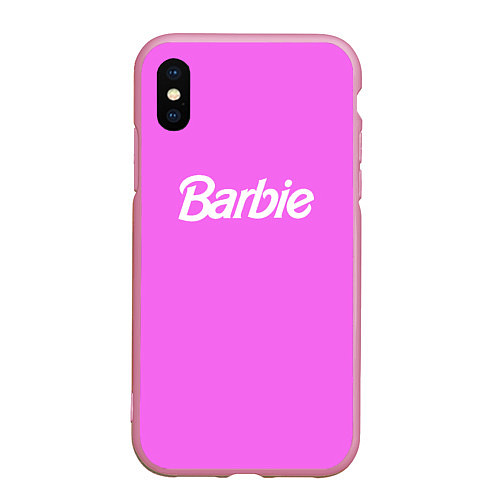 Чехол iPhone XS Max матовый Barbie / 3D-Розовый – фото 1