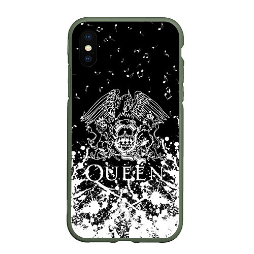 Чехол iPhone XS Max матовый QUEEN / 3D-Темно-зеленый – фото 1