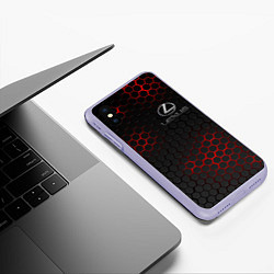 Чехол iPhone XS Max матовый LEXUS, цвет: 3D-светло-сиреневый — фото 2