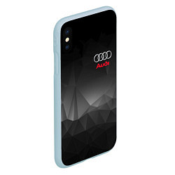 Чехол iPhone XS Max матовый AUDI, цвет: 3D-голубой — фото 2