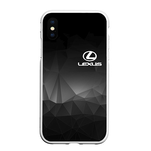 Чехол iPhone XS Max матовый LEXUS / 3D-Белый – фото 1