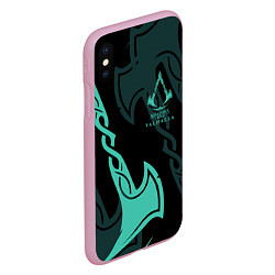 Чехол iPhone XS Max матовый ASSASSINS CREED VALHALLA, цвет: 3D-розовый — фото 2