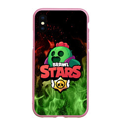 Чехол iPhone XS Max матовый Spike Brawl Stars