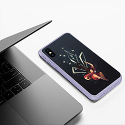 Чехол iPhone XS Max матовый Унесённые призраками, цвет: 3D-светло-сиреневый — фото 2