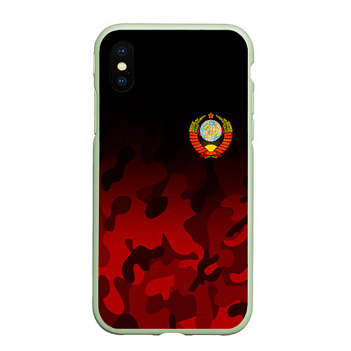 Чехол iPhone XS Max матовый СССР / 3D-Салатовый – фото 1