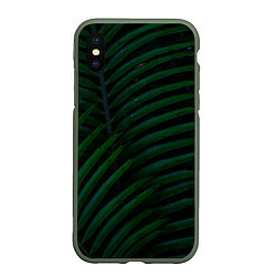 Чехол iPhone XS Max матовый Пальмовые листья