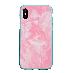 Чехол iPhone XS Max матовый Розовая Богемия, цвет: 3D-мятный