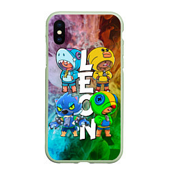 Чехол iPhone XS Max матовый Brawl Stars Leon Quattro