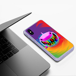 Чехол iPhone XS Max матовый 6IX9INE- GOOBA, цвет: 3D-светло-сиреневый — фото 2