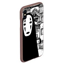 Чехол iPhone XS Max матовый No-Face Spirited Away Ghibli, цвет: 3D-коричневый — фото 2