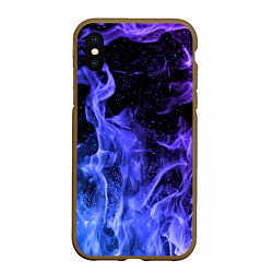 Чехол iPhone XS Max матовый ОГОНЬ, цвет: 3D-коричневый
