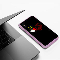 Чехол iPhone XS Max матовый Добро и зло, Payton Moormeier, цвет: 3D-сиреневый — фото 2
