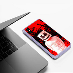 Чехол iPhone XS Max матовый Fortnite Marshmello, цвет: 3D-светло-сиреневый — фото 2