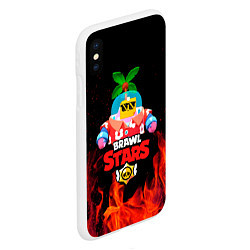 Чехол iPhone XS Max матовый BRAWL STARS NEW SPROUT 6, цвет: 3D-белый — фото 2