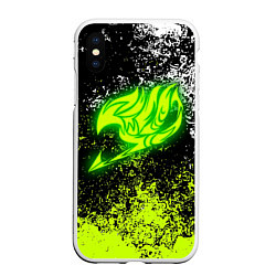 Чехол iPhone XS Max матовый FAIRY TAIL, цвет: 3D-белый