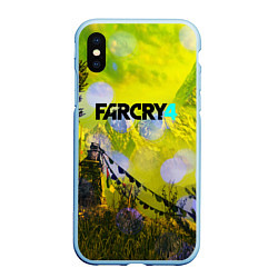 Чехол iPhone XS Max матовый FARCRY4, цвет: 3D-голубой