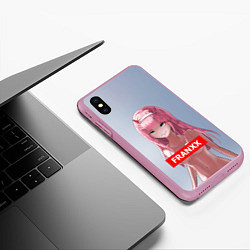 Чехол iPhone XS Max матовый Милый во Франксе, цвет: 3D-розовый — фото 2