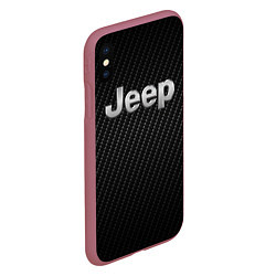 Чехол iPhone XS Max матовый Jeep Z, цвет: 3D-малиновый — фото 2