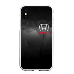 Чехол iPhone XS Max матовый HONDA, цвет: 3D-белый