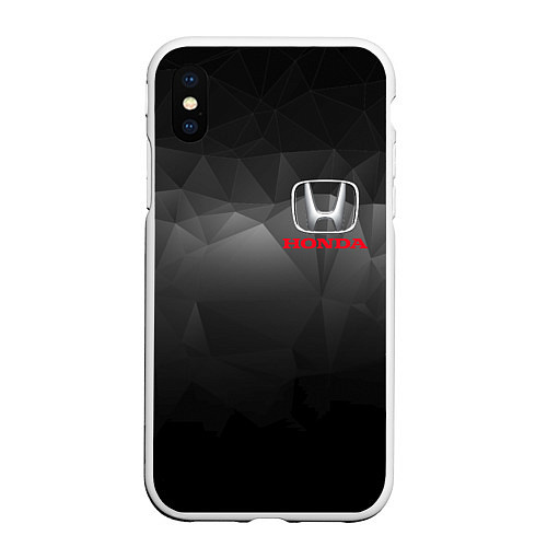 Чехол iPhone XS Max матовый HONDA / 3D-Белый – фото 1