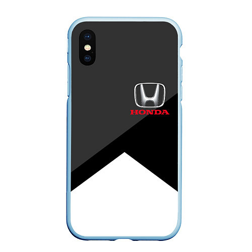 Чехол iPhone XS Max матовый HONDA / 3D-Голубой – фото 1