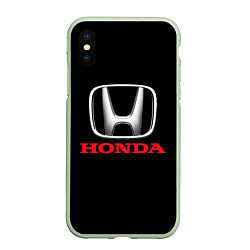 Чехол iPhone XS Max матовый HONDA, цвет: 3D-салатовый