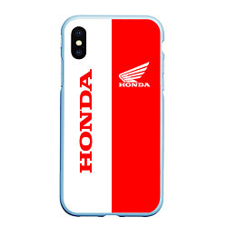 Чехол iPhone XS Max матовый HONDA, цвет: 3D-голубой