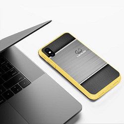Чехол iPhone XS Max матовый LEXUS, цвет: 3D-желтый — фото 2