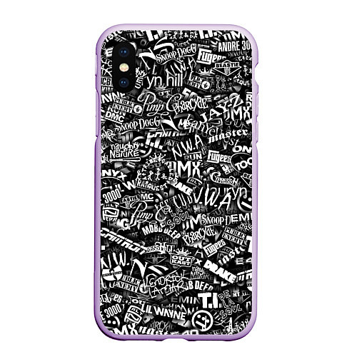 Чехол iPhone XS Max матовый Top Hip Hop / 3D-Сиреневый – фото 1