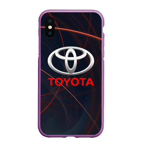 Чехол iPhone XS Max матовый TOYOTA / 3D-Фиолетовый – фото 1