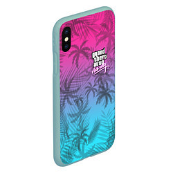 Чехол iPhone XS Max матовый GTA VICE CITY, цвет: 3D-мятный — фото 2