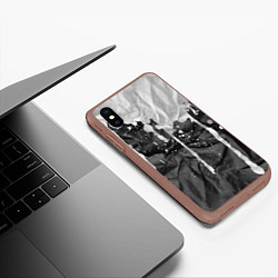 Чехол iPhone XS Max матовый Грязная Бумага, цвет: 3D-коричневый — фото 2