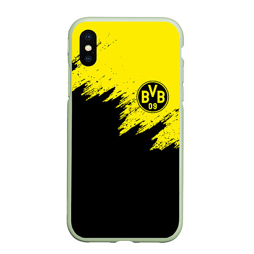 Чехол iPhone XS Max матовый BORUSSIA / 3D-Салатовый – фото 1