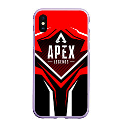 Чехол iPhone XS Max матовый APEX, цвет: 3D-светло-сиреневый