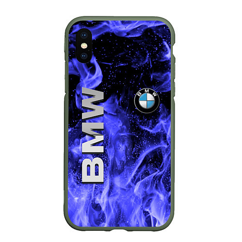 Чехол iPhone XS Max матовый BMW / 3D-Темно-зеленый – фото 1