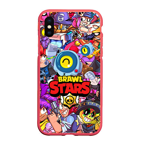 Чехол iPhone XS Max матовый BRAWL STARS NANI / 3D-Красный – фото 1