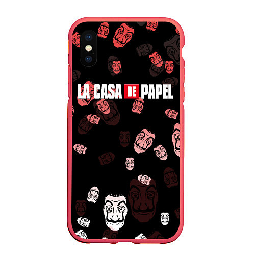 Чехол iPhone XS Max матовый La Casa de Papel Z / 3D-Красный – фото 1