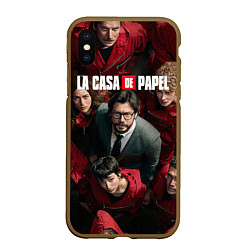 Чехол iPhone XS Max матовый La Casa de Papel Z, цвет: 3D-коричневый