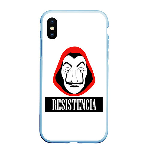 Чехол iPhone XS Max матовый Resistenicia / 3D-Голубой – фото 1