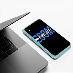 Чехол iPhone XS Max матовый ZOOM, цвет: 3D-мятный — фото 2