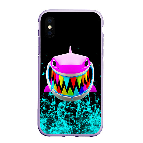 Чехол iPhone XS Max матовый 6IX9INE / 3D-Светло-сиреневый – фото 1